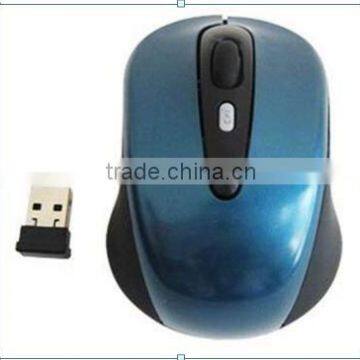 Blue USB receiver 2.4G Wireless Optical mouse 1600DPI for Laptop/Desktop