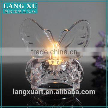 LX-Z139 Home Gift Wedding Decoraions crystal glass tealight Butterfly Candle Holder