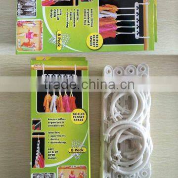 8 Pack Storage Space Saving Clothes Organizer Wonder Hanger photo-3