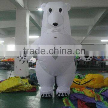 customized inflatable giant polar bear/ pvc inflatable advertising polar bear model/ inflatable cartoon polar bear balloon