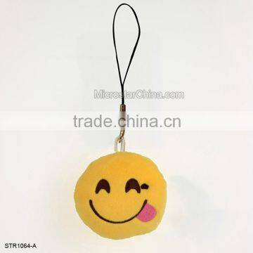 5.5cm Cute Emoji Smiley Hungry Tongue Key Chain Toy Plush Gift Bag Accessory Ornament Children Gift