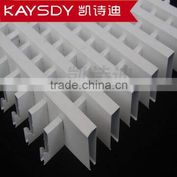 powder coating white ventilation aluminum ceiling | aluminum grille ceiling