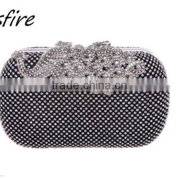 Fashion Ladies Handbags Crystal Rhinestone Evening Bag Class Peacock Evening Bag photo-2