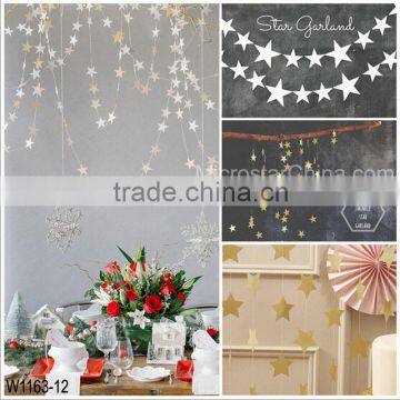 4m Star Pearl Paper Garland Banner Bunting Baby Shower Wedding Birthday Party Decoration