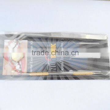 Dental First Examination Kit Stainless Steel Hallow Handle Set of 3pcs photo-3