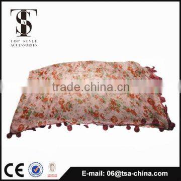 New!flower Fashion Women's Soft Scarf Tassel Shawl Towel photo-3