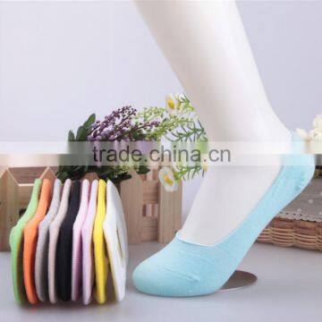 C059 Hot sale candy color Low Silicon Gel Nonslip Loafer Boat Socks