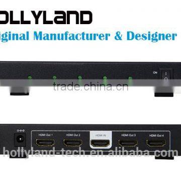 HOLLYLAND HDMI Splitter, HDMI Splitter 4K, HDMI 1.4 Splitter, 1x4