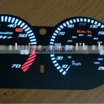 More higher brightness and quality el automobile gauge,el car gauge,el car glow gauge