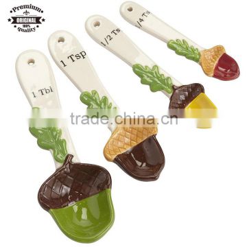 ceramic handpaint 4pcs Acron measuring spoon