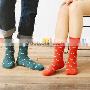Fancy Adult Dress Cotton Sock Wholesale Eyes Jacquard Sock photo-3