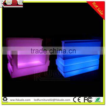 2016 mobile acrylic bar counter with LED light illuminated