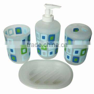 Elegant 4pcs Plastic Bathroom Set