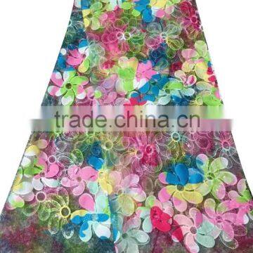 CL6773(1-4) New Arrival Flower Pattern Organza Lace Dress French Lace Sequins Lace Net Fabric photo-3