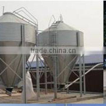 Galvanized poultry feed silo