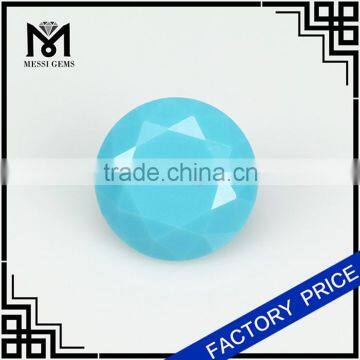 Synthetic Turquoise Nano Stone Round Brilliant Cut 8MM Turquiose Nano