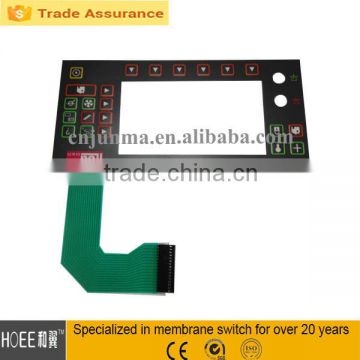 Best quality oem tactile waterproof touch screen keyboard membrane switch keypad for telecommunication equipment