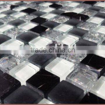 black and white glass mosaic tiles, stone bathroom mosaic