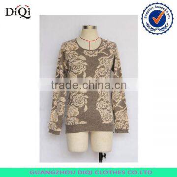 mature and floral pullover for woman