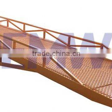 Competitive price hydraulic manual mobile loading container ramp for forklift