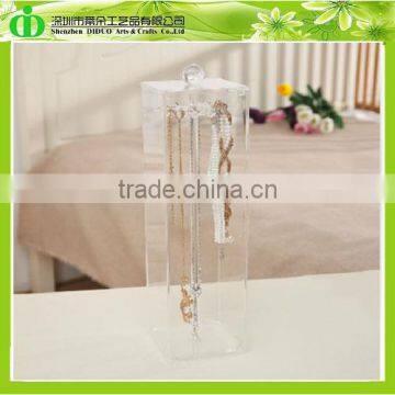 DDJ-0055 ISO9001 Chinese Manufacture Made SGS Test Custom Acrylic Necklace Box With Lid