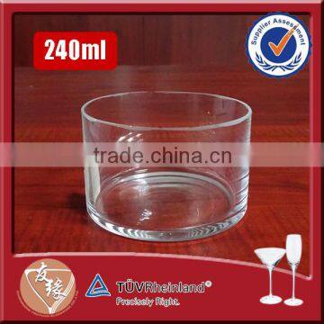 cheap glass bowls 240ml for granulate sugar food grade glass