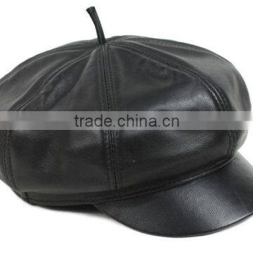 New Design Men's(Unisex)100% Real Leather Newsboy Hat / Beret