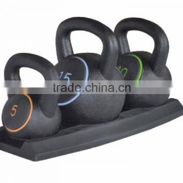 Fitness Vinyl Kettlebell 3PCS(5,10,15Lb),Black