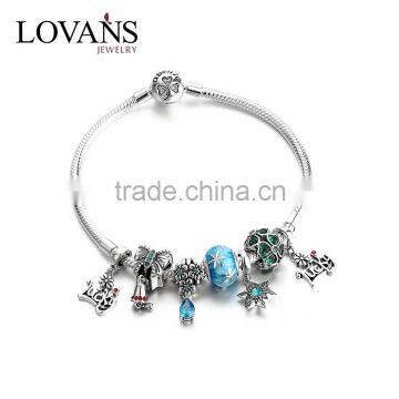 European Custome charm sterling silver bangle DIY Jewelry Wholesale