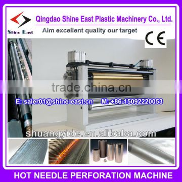 Mirco Hot needle perforation machine / pin perforation machine for plastic film with price