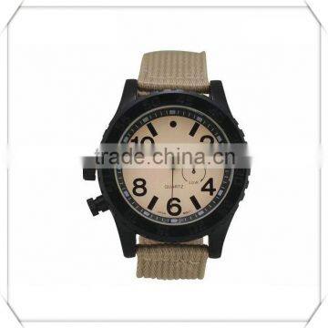 Sport Fashion Men Stainless Steel Case Back Nylon Band Watch