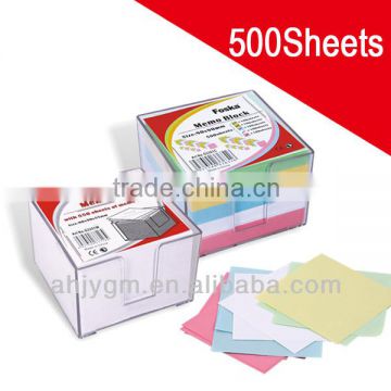 Hot Sale 500 Sheets Around White/Color Memo Block/Pad/Note Set