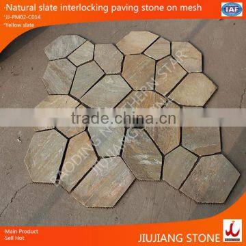 natural yard slate mat mesh flower pattern stone