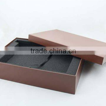 Luxury custom handmade lid and base cardboard packaging box with sponse tray for arts