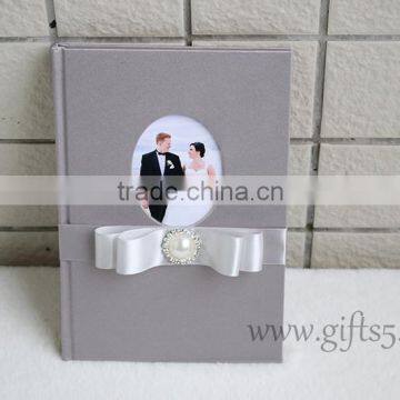 Wedding Guest Books Wiht Silk Covor photo-4