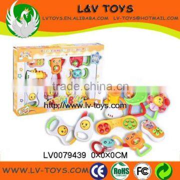 9 PCS cute cartoon baby toy plastic baby rattle toy for kids