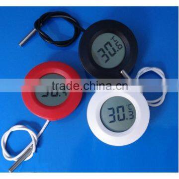 Outdoor /indoor Round Black/White small digital thermometer