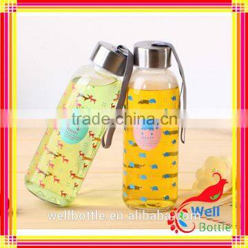 Products with good market customized glass water bottle 500ml glass water bottle for mineral water