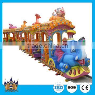 Electric Train for Kids Used Amusement Park Rides Elephant Track Train for Sale photo-2