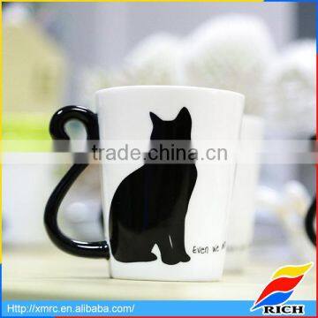 3d creative mug custom ceramic cat shaped coffee mug