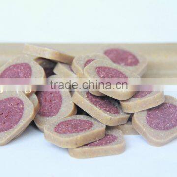 food premium (dog treat pieces shaped bull eyes)