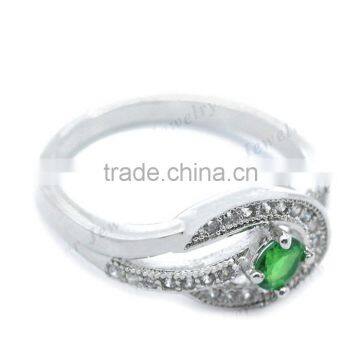 Wholesale Style Mirco Pave Setting Silver Bridal Ring photo-2