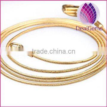 48cm long 0.9mm width snake 18k gold plated stainless steel necklace chain