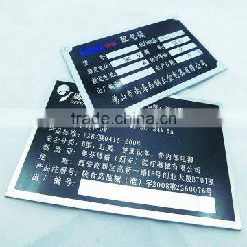 Aluminum nameplate and nameplate printing