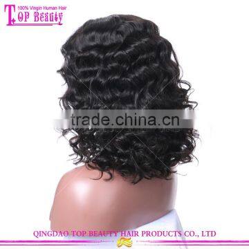 Luffy Hair Manufacturer Wholesale Lace Front Wig Brazilian Human Hair 14inch 150% Short Curly Wig for Black Women photo-4