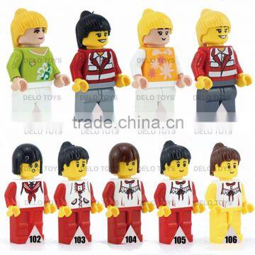 2016 Hot Items Online Plastic Toys ABS Materiel Building Blocks Bricks Bulk Mini Figures Mixed DE00079-11