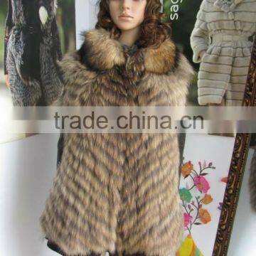fashion raccoon fur vest 12938