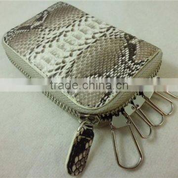 Hot Selling Key Holder Genuine Leather Key Wallet Pocket Key Case Snake Skin Credit Card Wallet