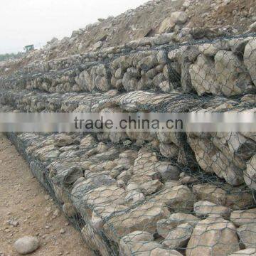 retaining wall hexagonal wire mesh/gabion wall/wire netting for stone wall