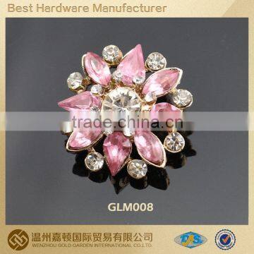 fashion flower crystal rhinestone buttons for garments